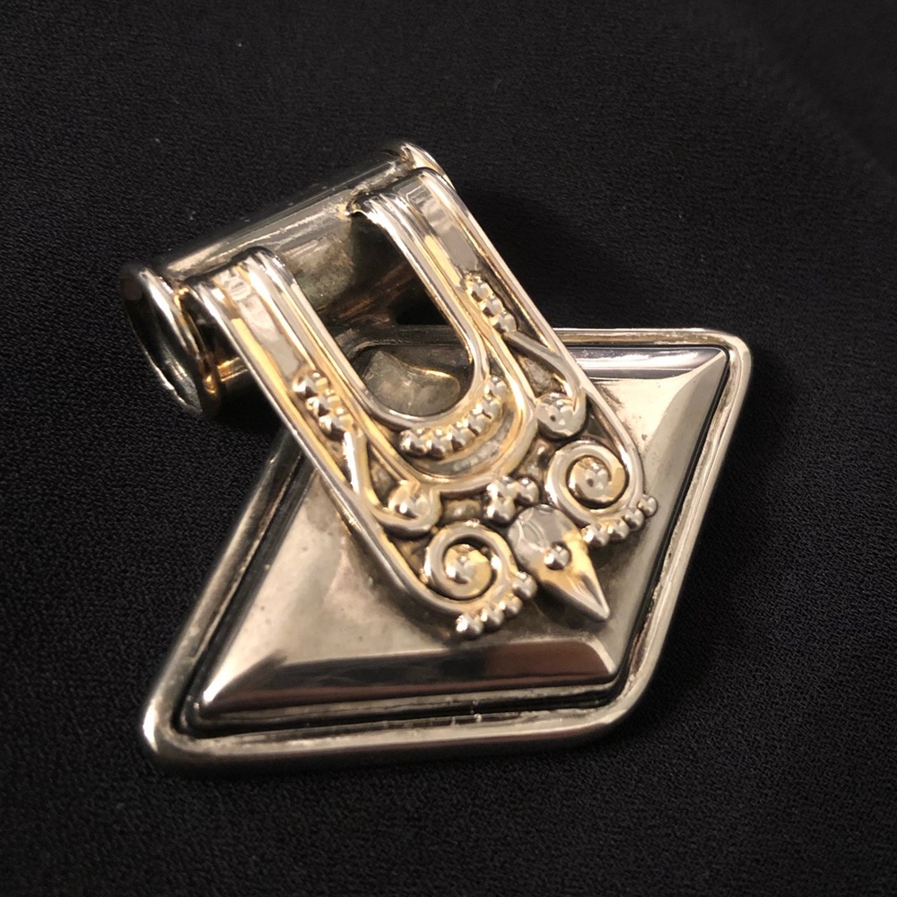 Vintage Estate Pendant Necklace Signed Best Silver